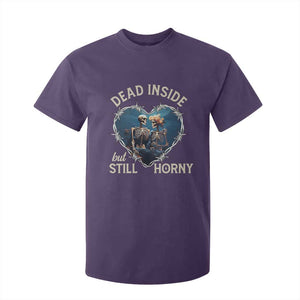 Dead Inside But Still Horny Skeleton Couple Valentine's Day T Shirt For Kid TS09 Purple Print Your Wear