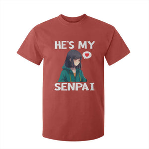 Valentine's Day Couple Matching T Shirt For Kid He's My Senpai Funny Anime Girlfriend TS09 Red Print Your Wear