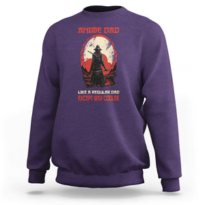 Japanese Samurai Sweatshirt Anime Dad Like A Regular Dad Except Way Cooler TS09 Purple Printyourwear