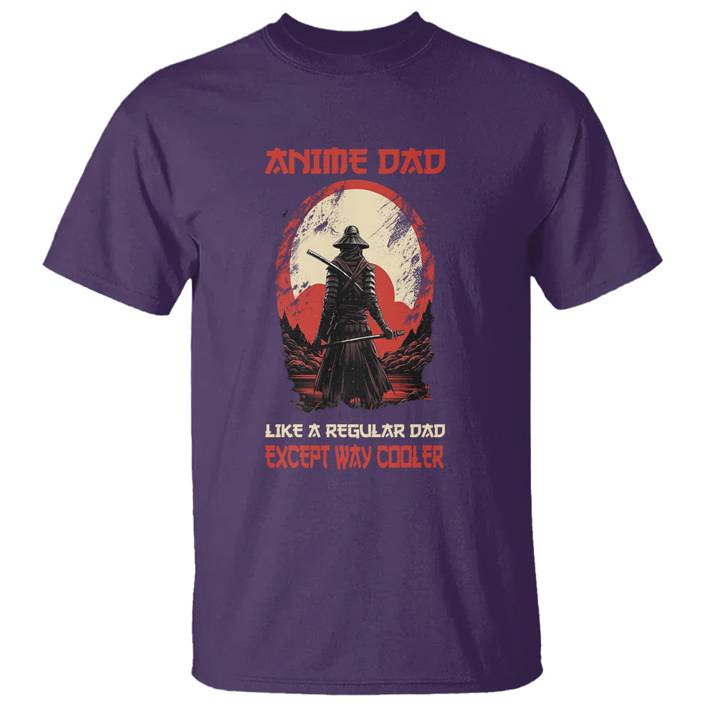 Japanese Samurai T Shirt Anime Dad Like A Regular Dad Except Way Cooler TS09 Purple Printyourwear