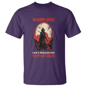 Japanese Samurai T Shirt Anime Dad Like A Regular Dad Except Way Cooler TS09 Purple Printyourwear