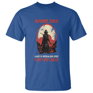 Japanese Samurai T Shirt Anime Dad Like A Regular Dad Except Way Cooler TS09 Royal Blue Printyourwear