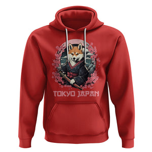 Shiba Inu Hoodie Tokyo Japan Aesthetic Sakura Japanese Cherry Blossoms TS09 Red Printyourwear