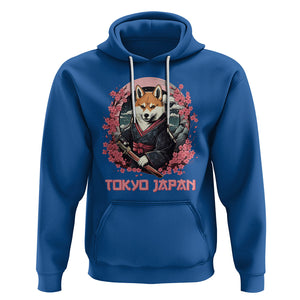 Shiba Inu Hoodie Tokyo Japan Aesthetic Sakura Japanese Cherry Blossoms TS09 Royal Blue Printyourwear