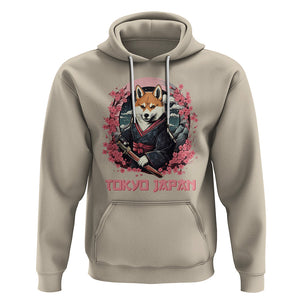 Shiba Inu Hoodie Tokyo Japan Aesthetic Sakura Japanese Cherry Blossoms TS09 Sand Printyourwear