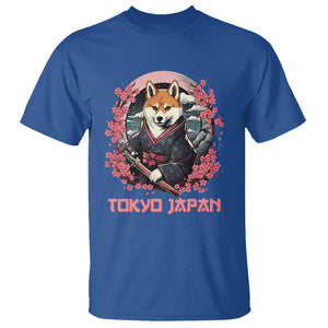 Shiba Inu T Shirt Tokyo Japan Aesthetic Sakura Japanese Cherry Blossoms TS09 Royal Blue Printyourwear