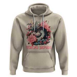 Tokyo Japan Dragon Hoodie Asian Inspired Retro Aesthetic Sakura Japanese Cherry Blossoms TS09 Sand Printyourwear