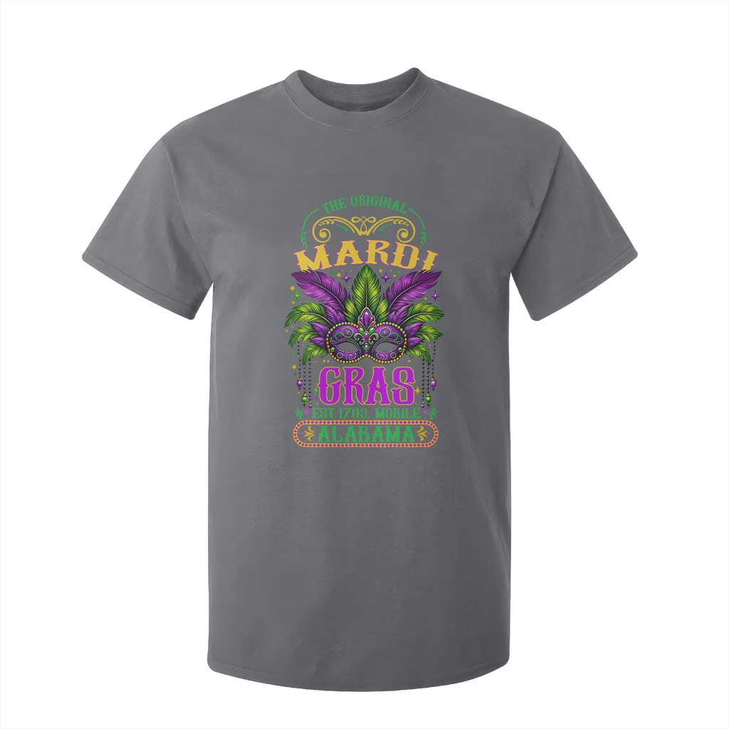 The Original Mardi Gras Mobile Alabama 1703 T Shirt For Kid TS09 Charcoal Print Your Wear