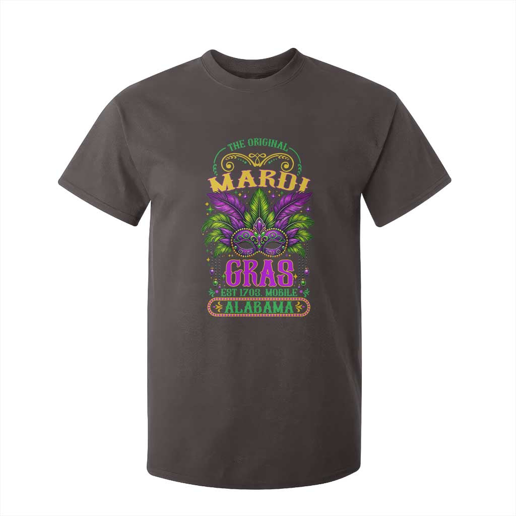 The Original Mardi Gras Mobile Alabama 1703 T Shirt For Kid TS09 Dark Chocolate Print Your Wear