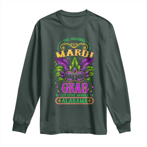 The Original Mardi Gras Mobile Alabama 1703 Long Sleeve Shirt TS09 Dark Forest Green Print Your Wear