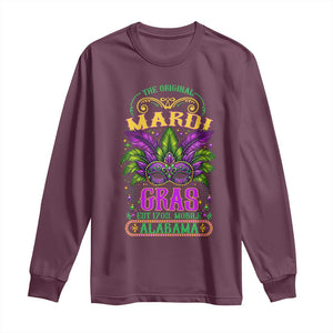 The Original Mardi Gras Mobile Alabama 1703 Long Sleeve Shirt TS09 Maroon Print Your Wear