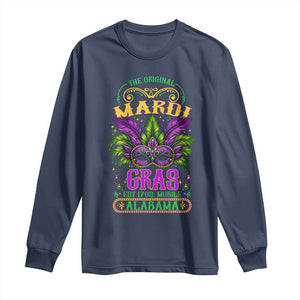 The Original Mardi Gras Mobile Alabama 1703 Long Sleeve Shirt TS09 Navy Print Your Wear