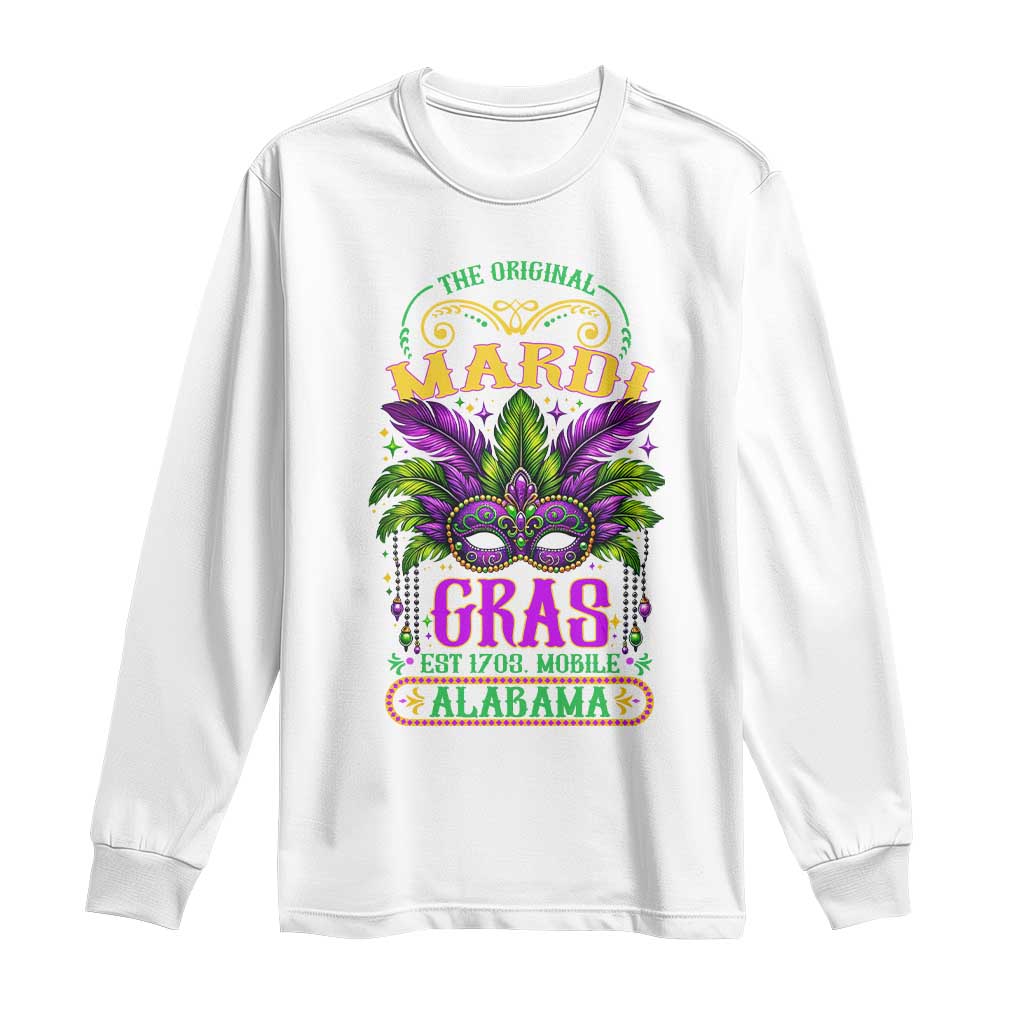 The Original Mardi Gras Mobile Alabama 1703 Long Sleeve Shirt TS09 White Print Your Wear