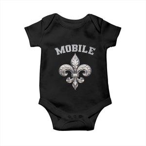 Mardi Gras Mobile Alabama Baby Onesie TS09 Black Print Your Wear