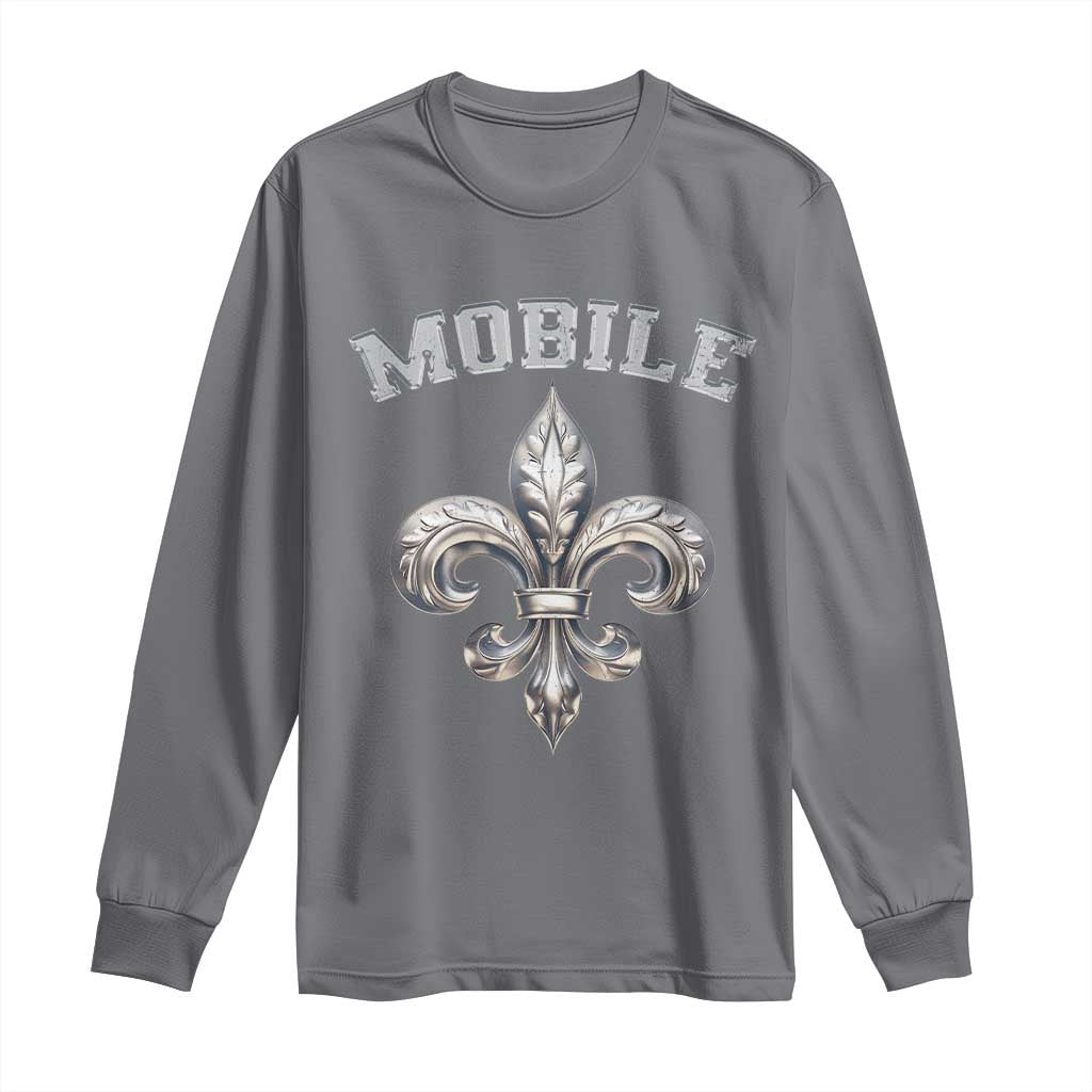 Mardi Gras Mobile Alabama Long Sleeve Shirt TS09 Charcoal Print Your Wear