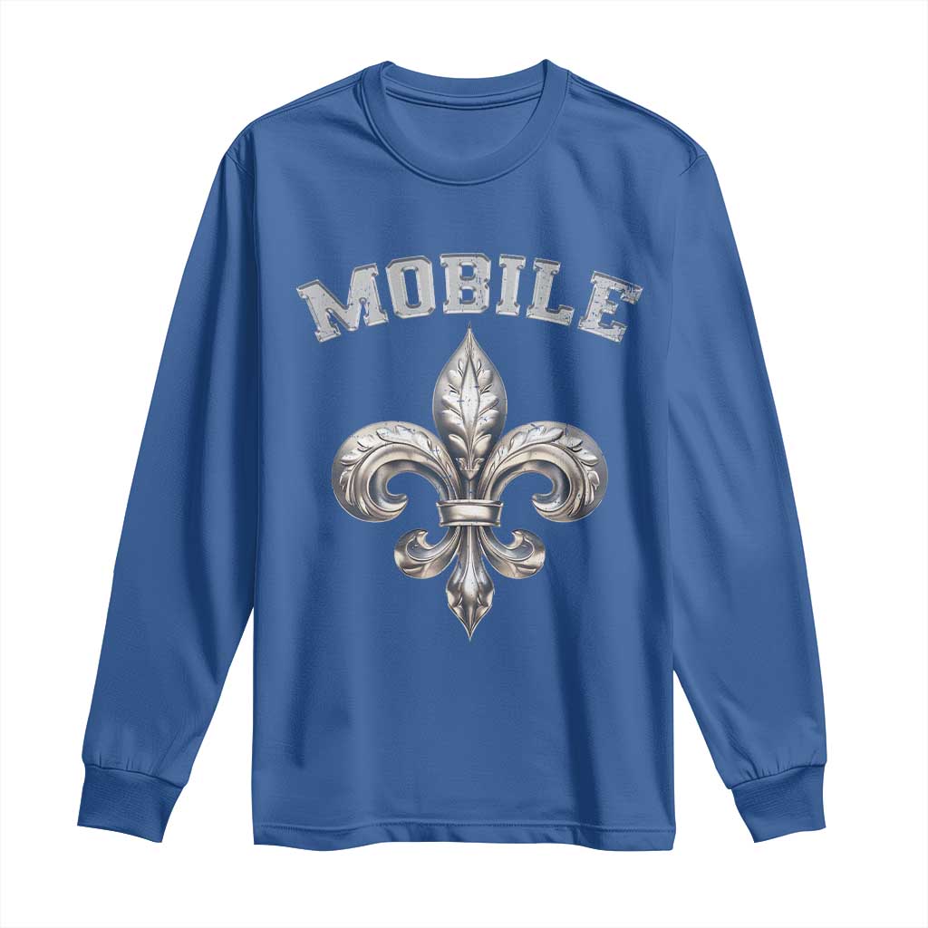 Mardi Gras Mobile Alabama Long Sleeve Shirt TS09 Royal Blue Print Your Wear