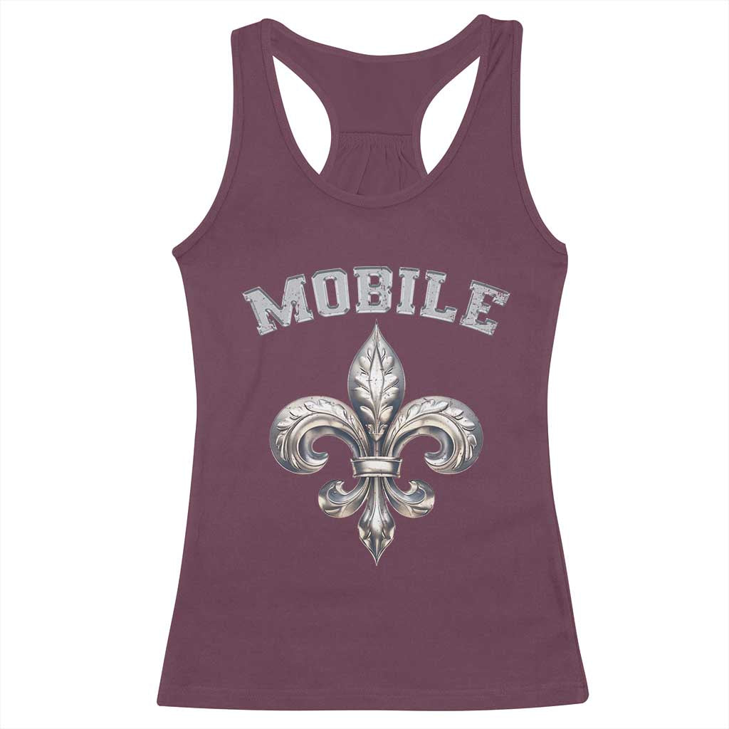 Mardi Gras Mobile Alabama Racerback Tank Top TS09 Maroon Print Your Wear