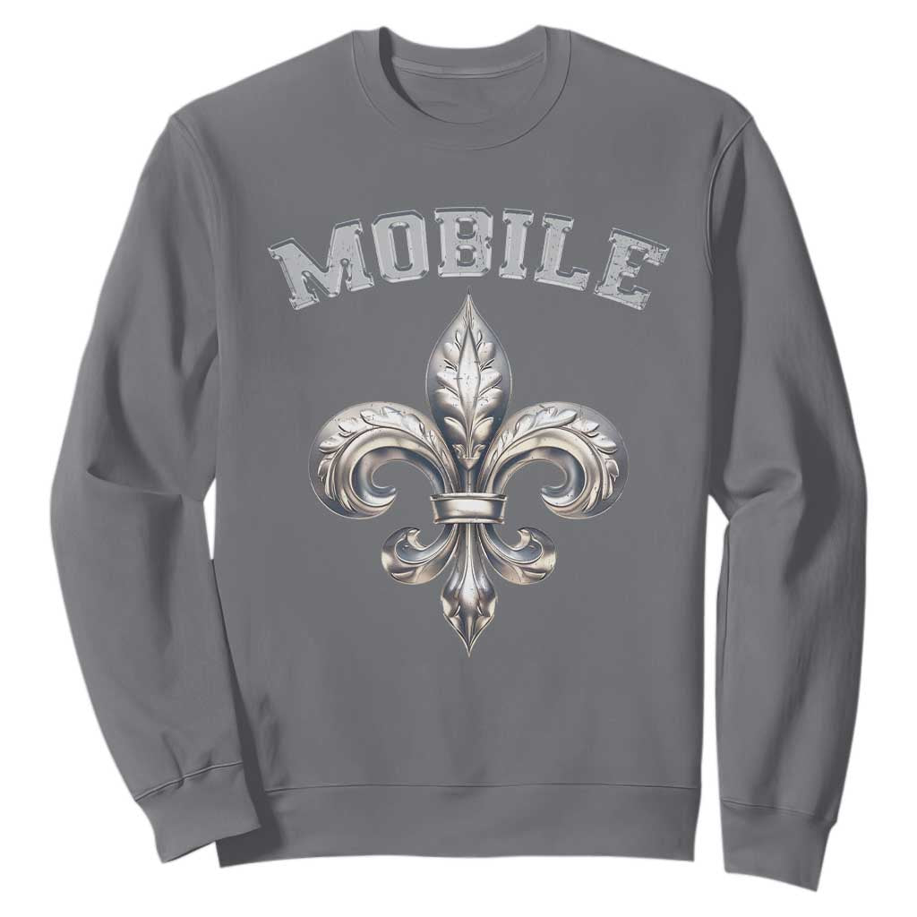 Mardi Gras Mobile Alabama Sweatshirt TS09 Charcoal Print Your Wear