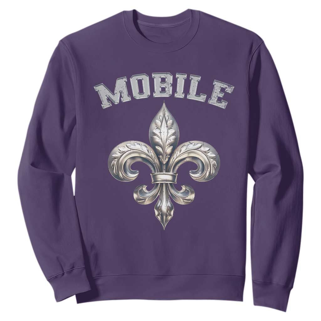 Mardi Gras Mobile Alabama Sweatshirt TS09 Purple Print Your Wear