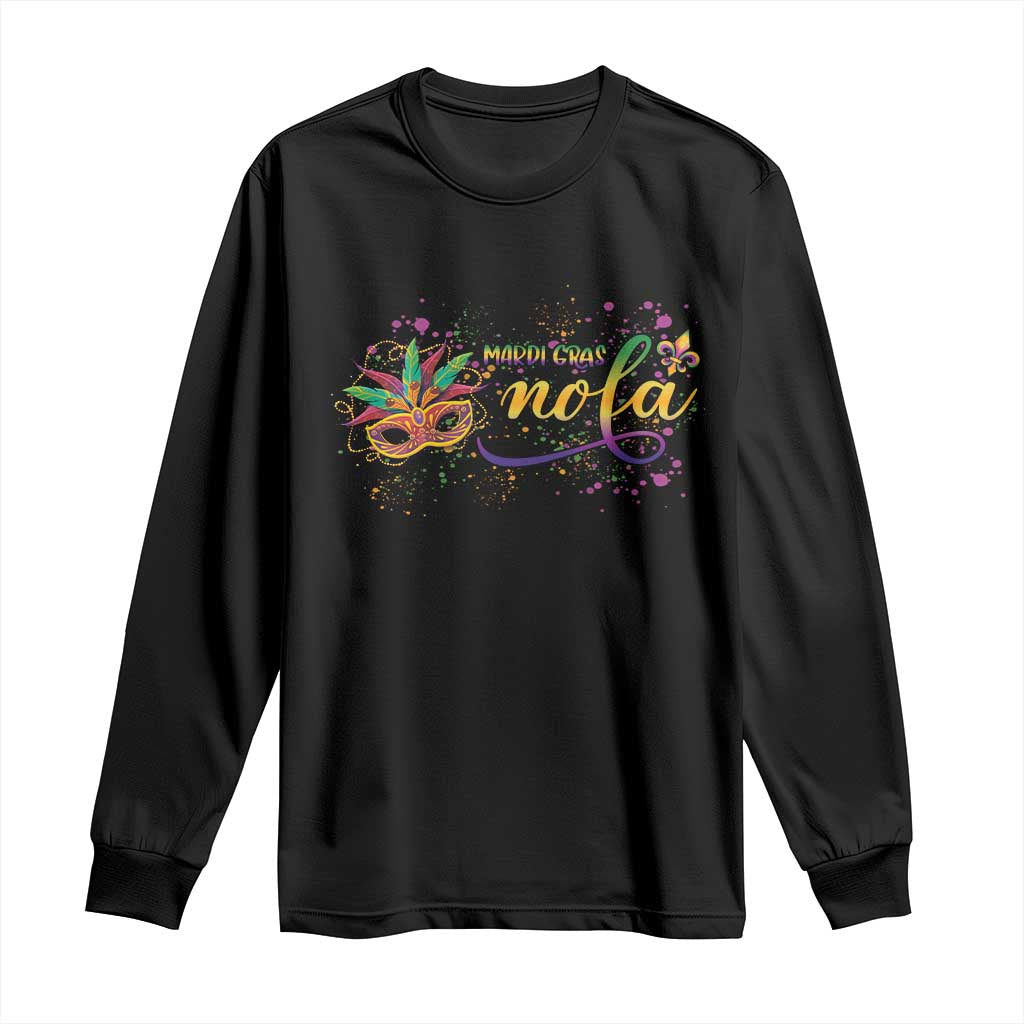 Mardi Gras Long Sleeve Shirt NOLA New Orleans Louisiana TS09 Black Print Your Wear