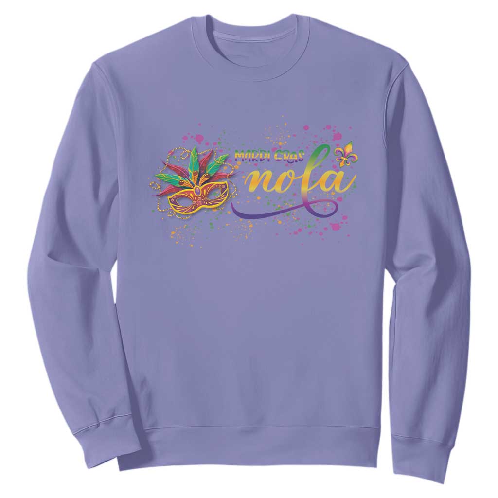 Mardi Gras Sweatshirt NOLA New Orleans Louisiana TS09 Violet Print Your Wear