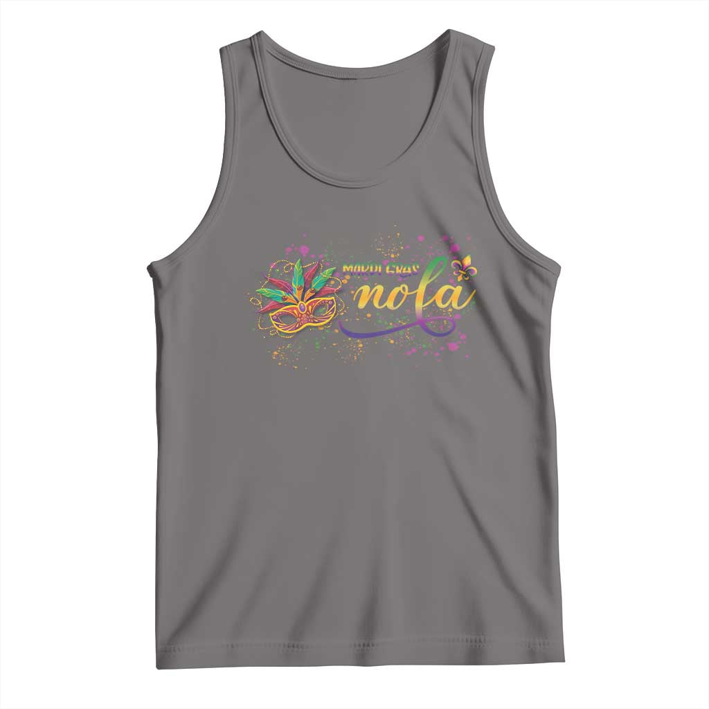 Mardi Gras Tank Top NOLA New Orleans Louisiana TS09 Deep Heather Print Your Wear