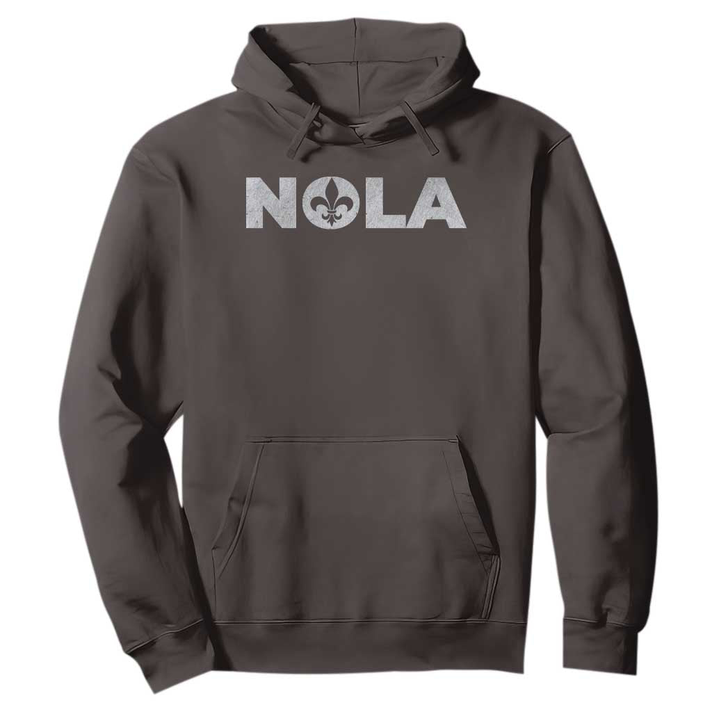 NOLA New Orleans Louisiana Hoodie TS09 Dark Chocolate Print Your Wear