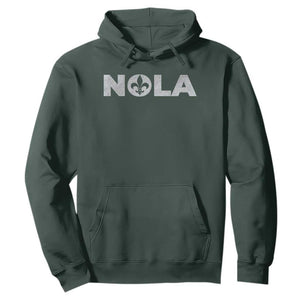 NOLA New Orleans Louisiana Hoodie TS09 Dark Forest Green Print Your Wear