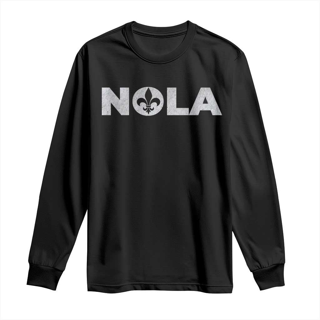 NOLA New Orleans Louisiana Long Sleeve Shirt TS09 Black Print Your Wear