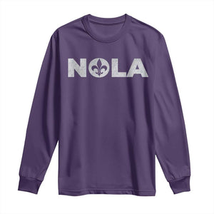 NOLA New Orleans Louisiana Long Sleeve Shirt TS09 Purple Print Your Wear