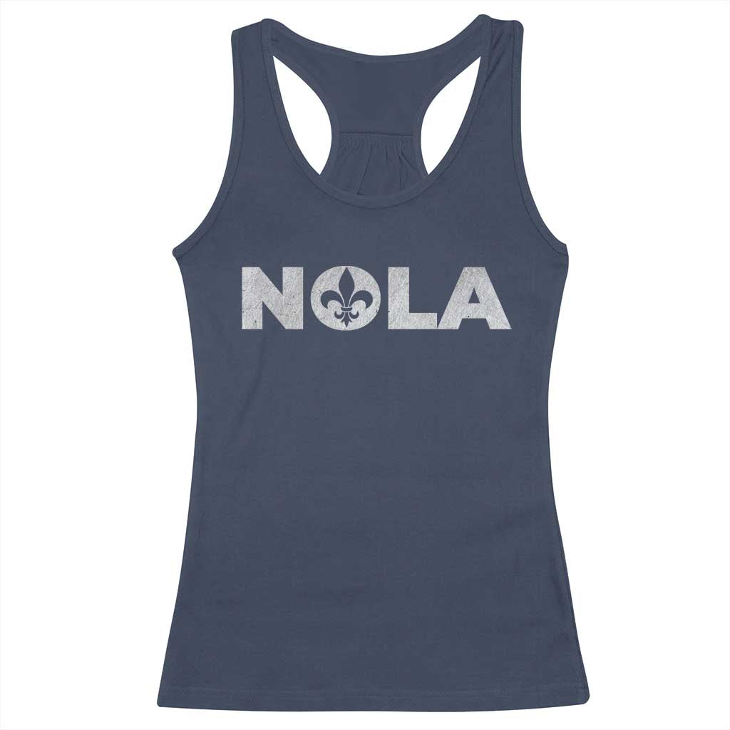 NOLA New Orleans Louisiana Racerback Tank Top TS09 Navy Print Your Wear