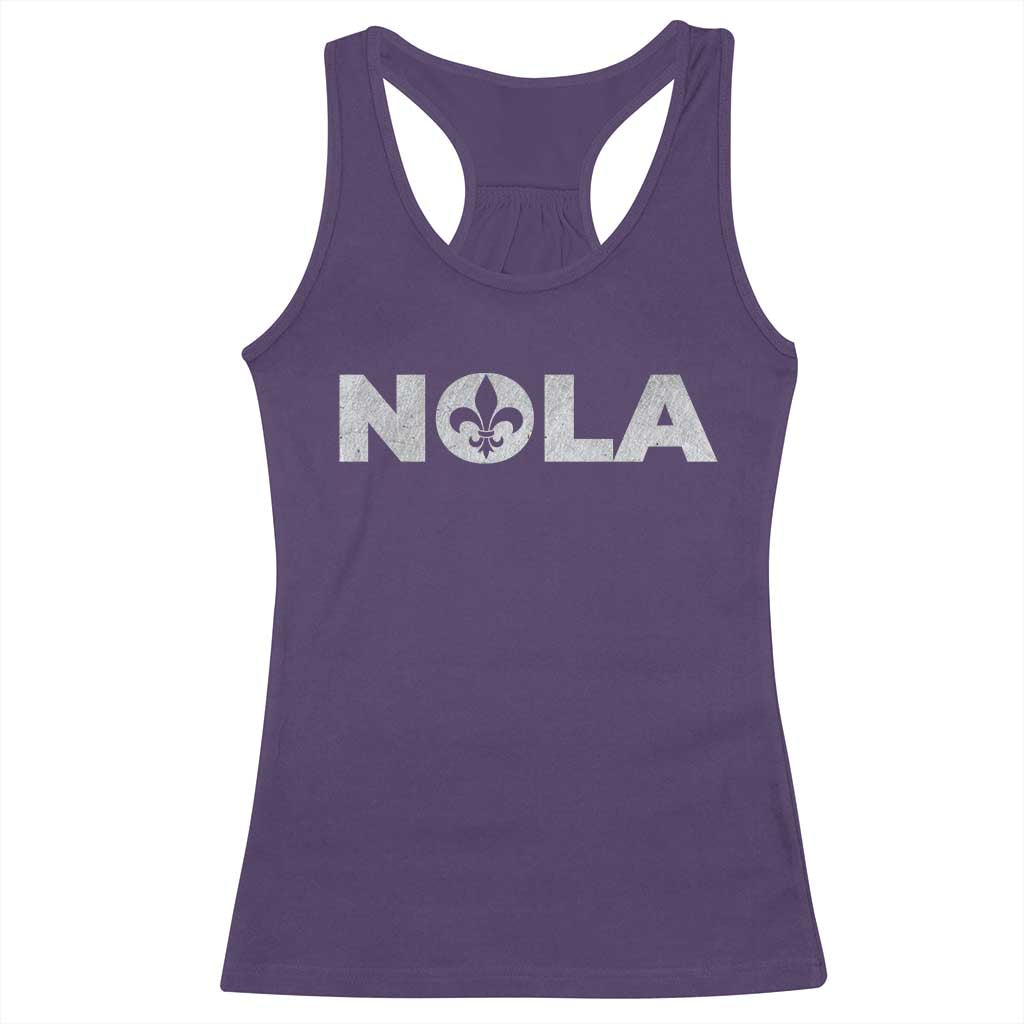 NOLA New Orleans Louisiana Racerback Tank Top TS09 Purple Print Your Wear