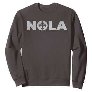 NOLA New Orleans Louisiana Sweatshirt TS09 Dark Chocolate Print Your Wear
