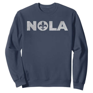 NOLA New Orleans Louisiana Sweatshirt TS09 Navy Print Your Wear