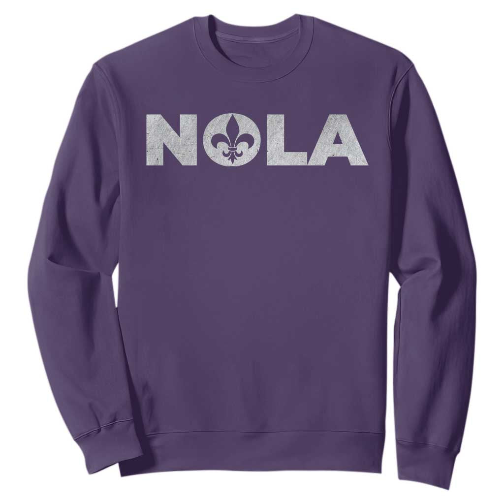 NOLA New Orleans Louisiana Sweatshirt TS09 Purple Print Your Wear