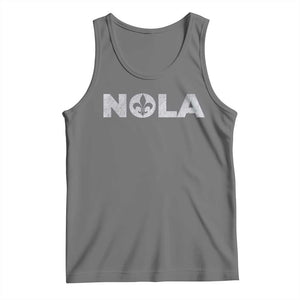 NOLA New Orleans Louisiana Tank Top TS09 Black Heather Print Your Wear