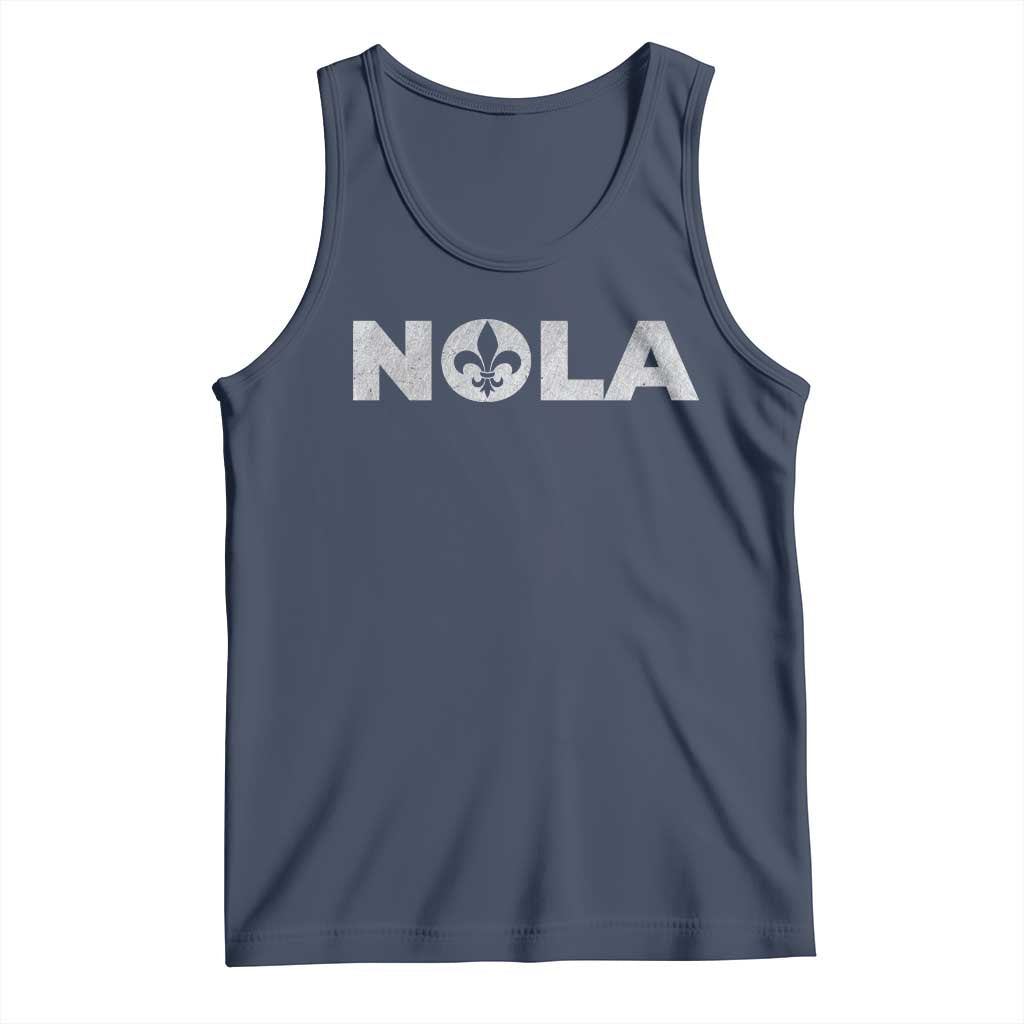 NOLA New Orleans Louisiana Tank Top TS09 Navy Print Your Wear