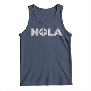 NOLA New Orleans Louisiana Tank Top TS09 Navy Print Your Wear