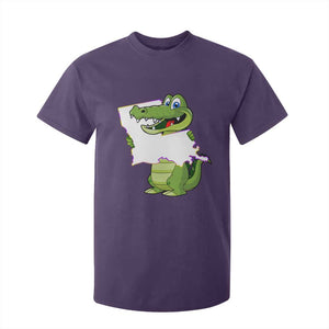Cute Louisiana Aligator T Shirt For Kid TS09 Purple Print Your Wear