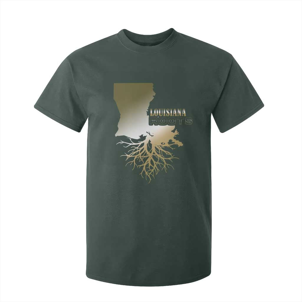 Louisiana Roots Pride T Shirt For Kid TS09 Dark Forest Green Print Your Wear