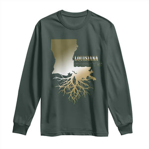 Louisiana Roots Pride Long Sleeve Shirt TS09 Dark Forest Green Print Your Wear