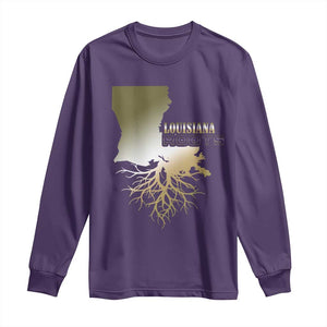 Louisiana Roots Pride Long Sleeve Shirt TS09 Purple Print Your Wear