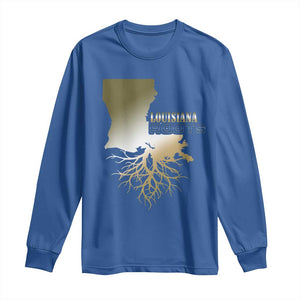 Louisiana Roots Pride Long Sleeve Shirt TS09 Royal Blue Print Your Wear