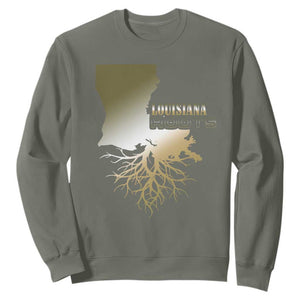 Louisiana Roots Pride Sweatshirt TS09 Military Green Print Your Wear