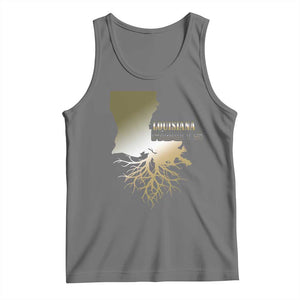 Louisiana Roots Pride Tank Top TS09 Black Heather Print Your Wear