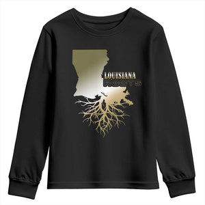 Louisiana Roots Pride Youth Sweatshirt TS09 Black Print Your Wear