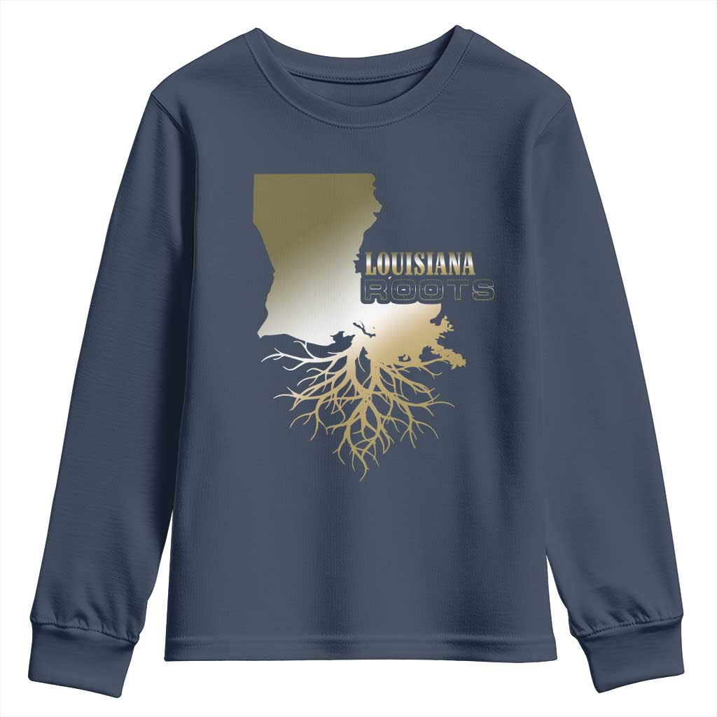 Louisiana Roots Pride Youth Sweatshirt TS09 Navy Print Your Wear