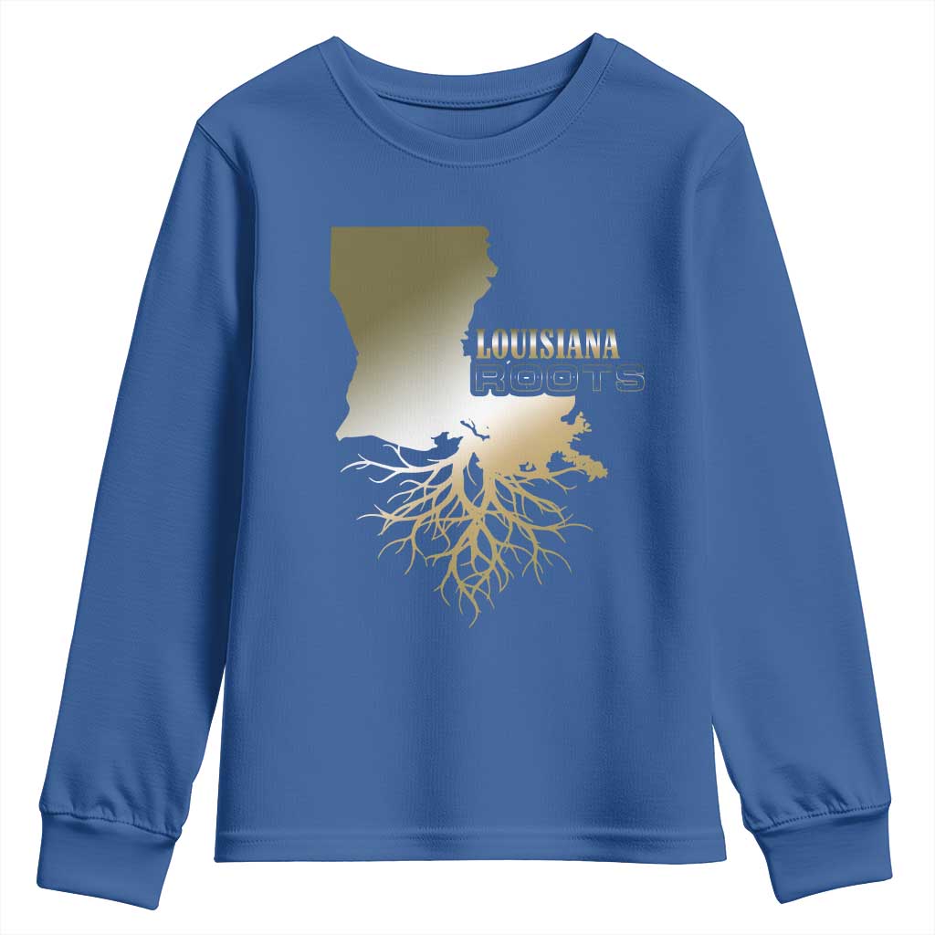 Louisiana Roots Pride Youth Sweatshirt TS09 Royal Blue Print Your Wear