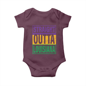 Straight Outta Louisiana Baby Onesie TS09 Maroon Print Your Wear
