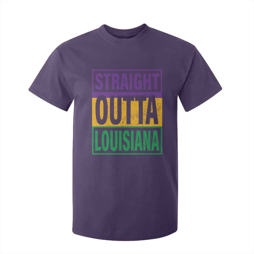 Straight Outta Louisiana T Shirt For Kid TS09 Purple Print Your Wear